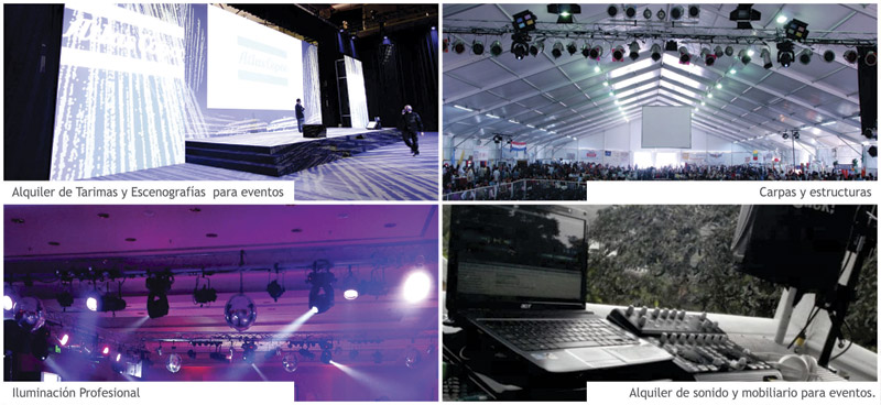 Alquiler de Carpas, Escenarios, Luces y Sonido para eventos